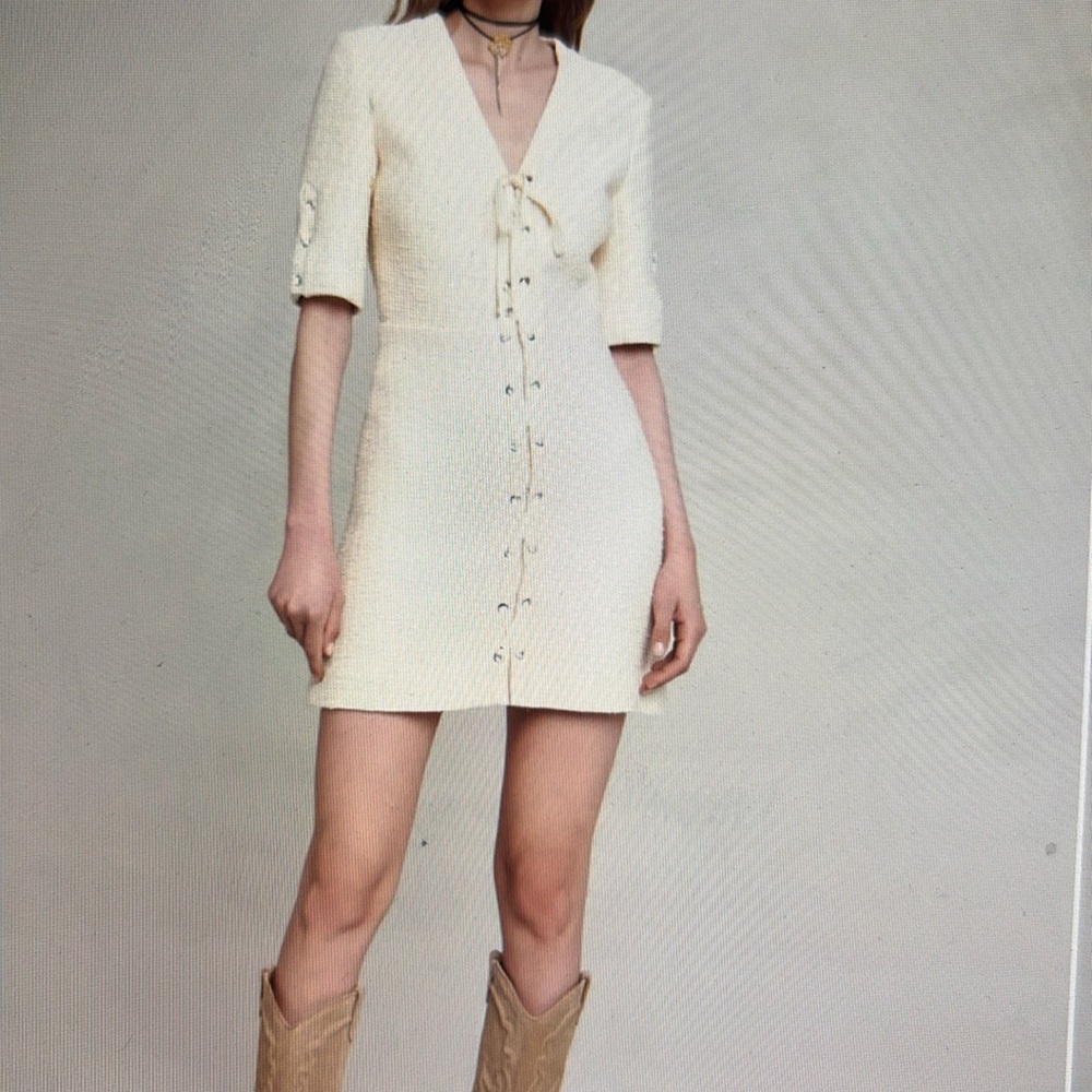 MAJE  123 RILENA SHORT TWEED DRESS